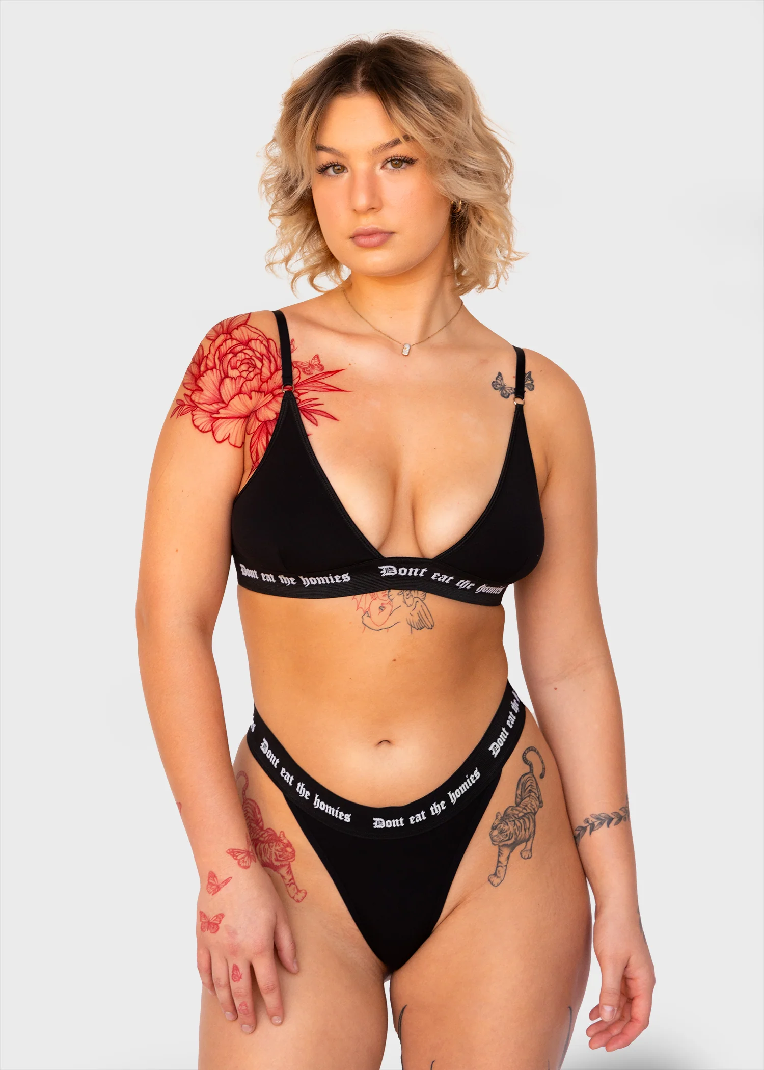 DONT EAT THE HOMIES BAMBOO TRIANGLE BRA - Image 4