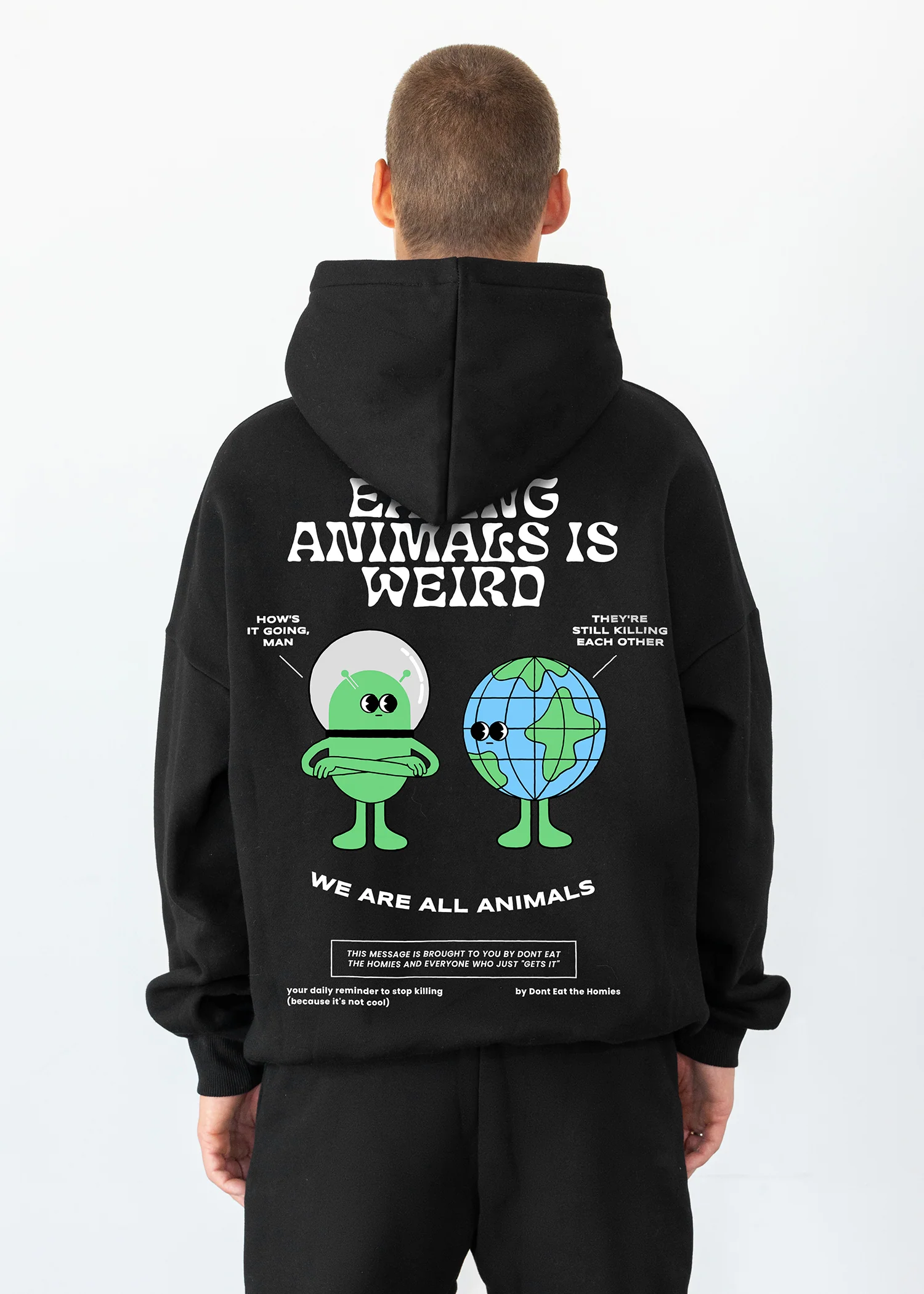 EATING ANIMALS IS WEIRD HOODIE - Image 3